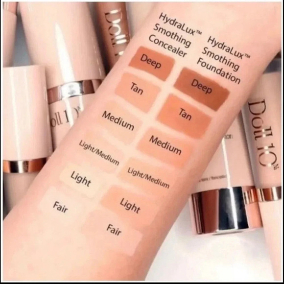 DOLL 10 HYDRALUX FULL COVERAGE SMOOTHING  FOUNDATION BRAND‎ NEW NEVER USED TAN - Picture 5 of 12